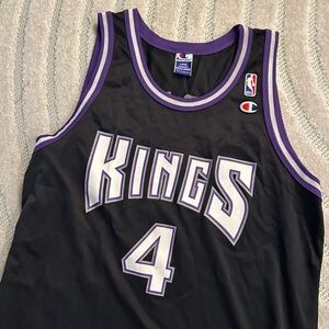 Vintage 90s Champion Sacramento Kings Chris Webber #4 NBA Basketball Jersey - L